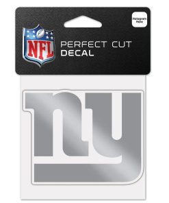 New York Giants 4 x 4 Silver Logo DieCut Decal