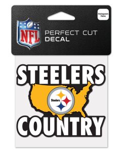 Pittsburgh Steelers 4 x 4 Slogan Logo DieCut Decal