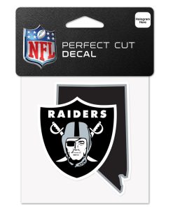 Las Vegas Raiders 4 x 4 State Logo DieCut Decal