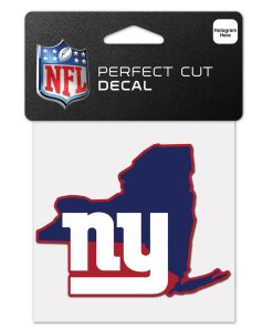 New York Giants 4 x 4 State Logo DieCut Decal