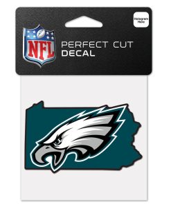 Philadelphia Eagles 4 x 4 State Logo DieCut Decal
