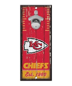 Kansas City Chiefs 5 x 11 Bottle Opener Wall Sign