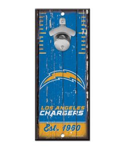Los Angeles Chargers 5 x 11 Bottle Opener Wall Sign