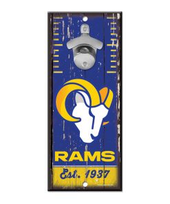 Los Angeles Rams 5 x 11 Bottle Opener Wall Sign