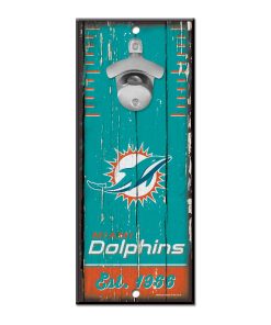 Miami Dolphins 5 x 11 Bottle Opener Wall Sign