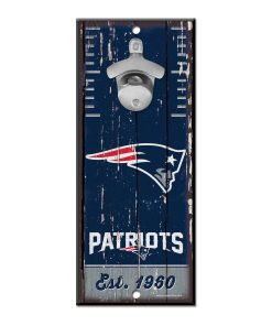 New England Patriots 5 x 11 Bottle Opener Wall Sign