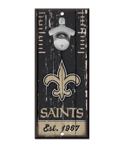 New Orleans Saints 5 x 11 Bottle Opener Wall Sign