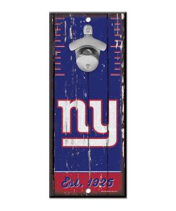New York Giants 5 x 11 Bottle Opener Wall Sign