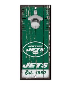 New York Jets 5 x 11 Bottle Opener Wall Sign