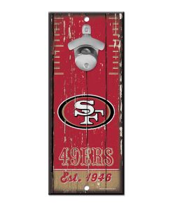 San Francisco 49ers 5 x 11 Bottle Opener Wall Sign