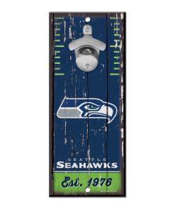 Seattle Seahawks 5 x 11 Bottle Opener Wall Sign
