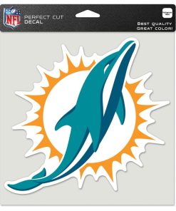 Miami Dolphins 8 x 8 Color Decal