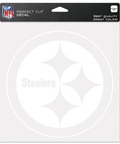 Pittsburgh Steelers 8 x 8 White Decal