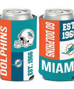 Miami Dolphins Color Block Can Cooler