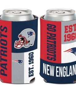 New England Patriots Color Block Can Cooler
