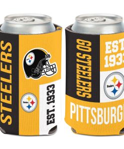 Pittsburgh Steelers Color Block Can Cooler