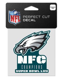 Philadelphia Eagles 2022 NFC Champs 4 x 4 Perfect Cut Decal