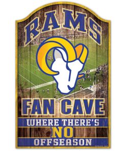 Los Angeles Rams Fan Cave Wood Sign