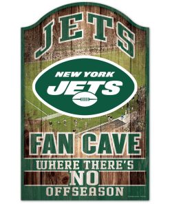 New York Jets Fan Cave No Offseason Wooden Sign