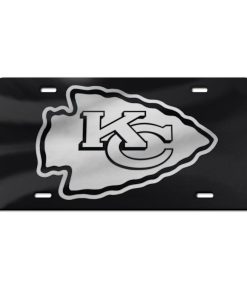 Kansas City Chiefs Laser Engraved License Plate - Black