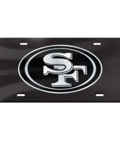 San Francisco 49ers Laser Engraved License Plate - Black