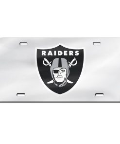 Las Vegas Raiders Laser Engraved License Plate - Mirror Silver