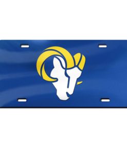 Los Angeles Rams Laser Engraved License Plate - Blue