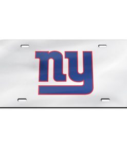 New York Giants Laser Engraved License Plate - Mirror Silver