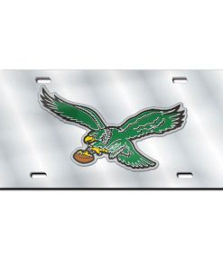 Philadelphia Eagles Retro Laser Engraved License Plate - Mirror Silver