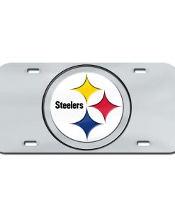 Pittsburgh Steelers Laser Engraved License Plate - Mirror Silver