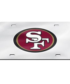 San Francisco 49ers Laser Engraved License Plate - Mirror Silver