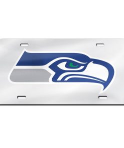 Seattle Seahawks Laser Engraved License Plate - Mirror Silver