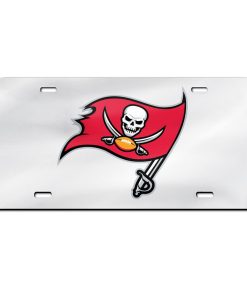 Tampa Bay Buccaneers Laser Engraved License Plate - Mirror Silver