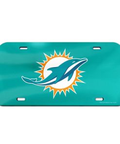 Miami Dolphins Laser Engraved License Plate - Teal