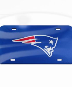 New England Patriots Laser Engraved License Plate - Navy