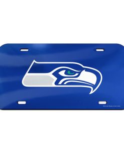 Seattle Seahawks Laser Engraved License Plate - Navy
