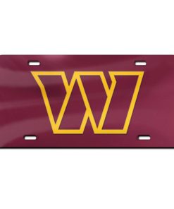 Washington Commanders Laser Engraved License Plate - Maroon