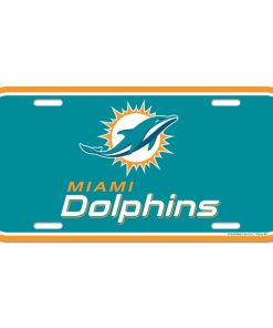 Miami Dolphins Plastic License Plate