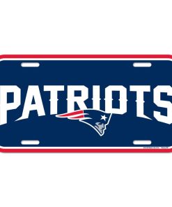 New England Patriots Plastic License Plate