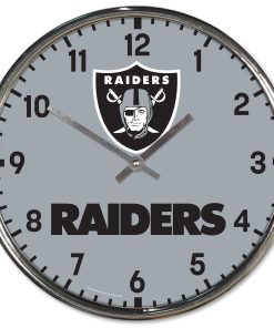 Las Vegas Raiders Round Chrome Clock