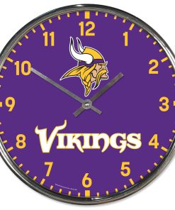 Minnesota Vikings Round Chrome Clock
