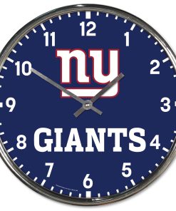 New York Giants Round Chrome Clock