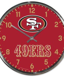 San Francisco 49ers Round Chrome Clock