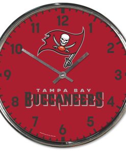Tampa Bay Buccaneers Round Chrome Clock
