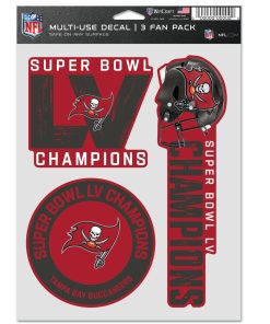 Tampa Bay Buccaneers Super Bowl LV Champions 5.5 x 7.5 Fan Pack Decal
