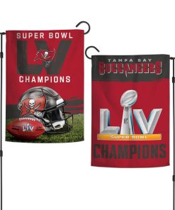 Tampa Bay Buccaneers Super Bowl LV Champions 12 x 18 Double-Sided Garden Flag