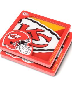 Kansas City Chiefs 3D Logo Series Coasters
