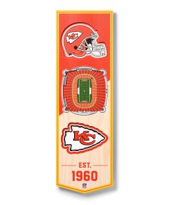Kansas City Chiefs 6 x 19 3D Stadium Banner