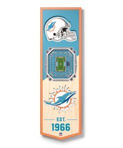 Miami Dolphins 6 x 19 3D Stadium Banner