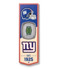 New York Giants 6 x 19 3D Stadium Banner